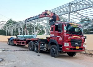 thuê xe cẩu khung thép