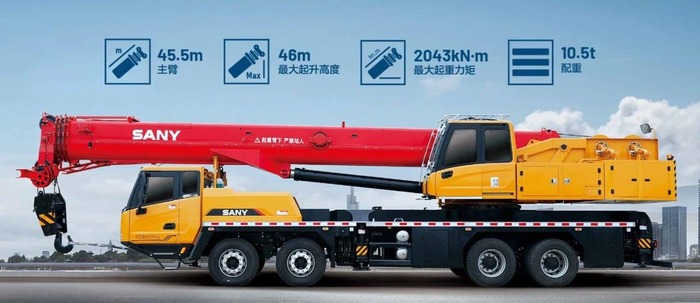 Xe cẩu Sany được trang bị công nghệ an toàn và thông minh
